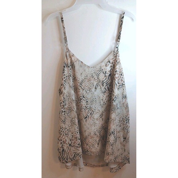 Torrid Sophie 2 Tank Top Animal Print Sheer Lightweight Adj Spaghetti Straps - Picture 6 of 8